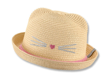 Sterntaler Mädchen Strohhut Katze - Sterntaler - hutwelt