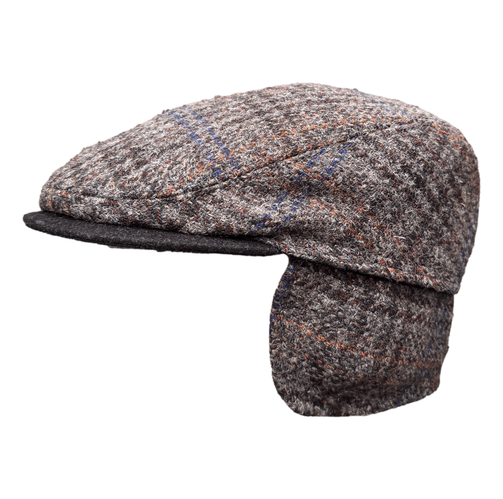 Bullani Sportmütze Harris Tweed Karo mit Ohrenklappen Bullani hutwelt