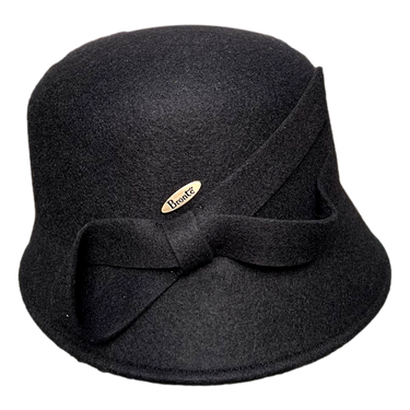 Bronté Cloche Hat Lizzy Bow black