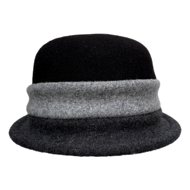 Women's wool hat with piping