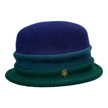 Women's wool hat with piping