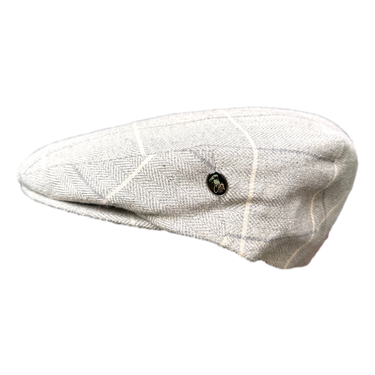 Flatcap Karo grau