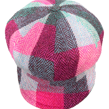 Bullani flat cap check Harris Tweed
