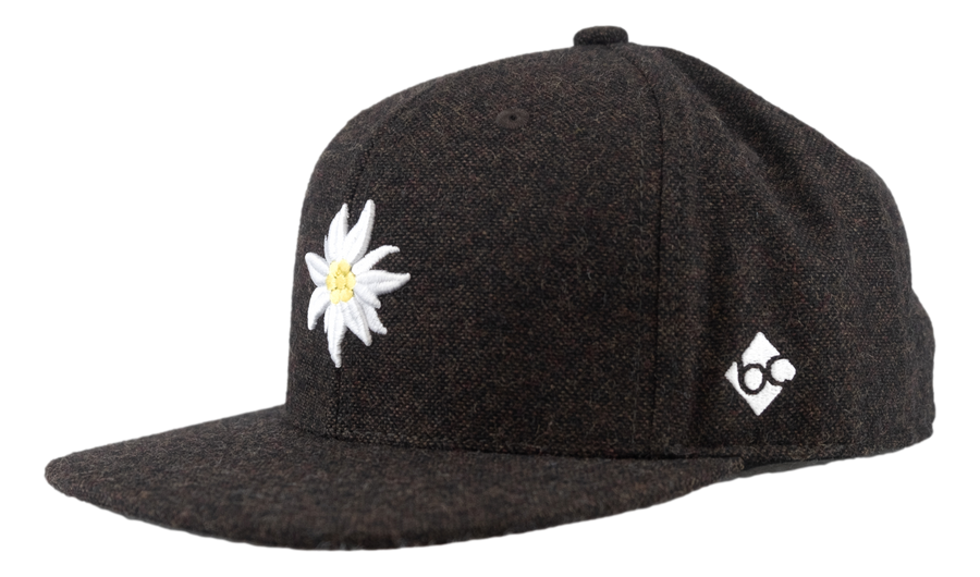 Bavarian Caps Edelweiß Flanell dunkelbraun Bavarian Caps hutwelt