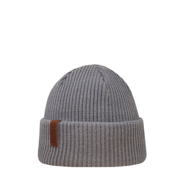 Superyellow KJEMPE Merinowolle Mütze light grey