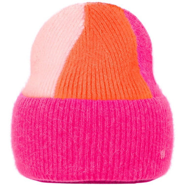 Knitted hat with glitter flowers