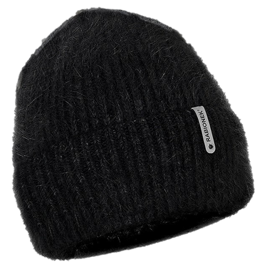 Knitted hat with glitter flowers