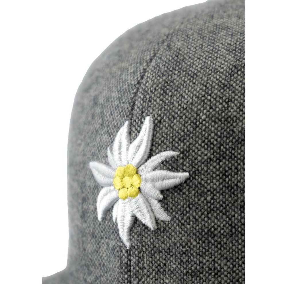 Bavarian Caps Edelweiß Flanell grau - Bavarian Caps - hutwelt