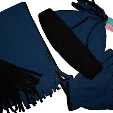 Brücher Set in blau/schwarz 3 - teilig aus Fleece Gr. 53 - Brücher - hutwelt