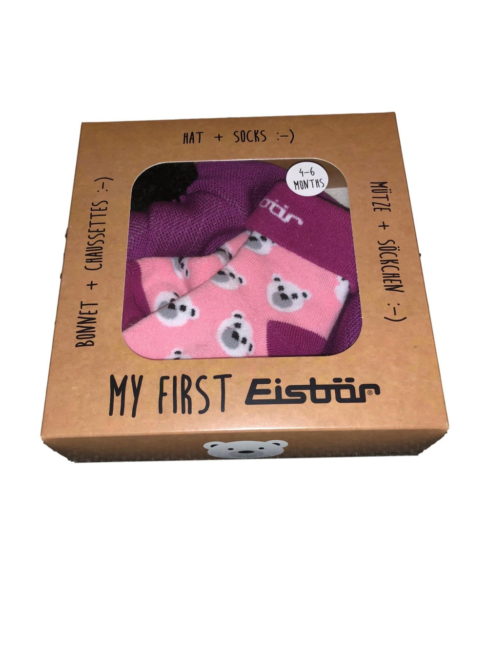 Eisbär Babyset "My First Eisbär Set" Mütze Socken - Eisbär - hutwelt