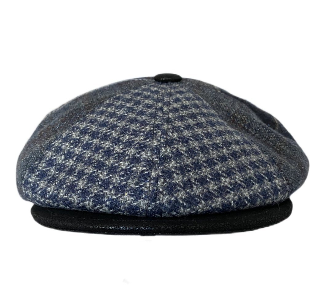 Flatcap Karo Patchwork blue - faustmann GERMANY - hutwelt