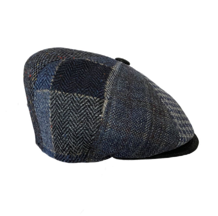 Flatcap Karo Patchwork blue - faustmann GERMANY - hutwelt