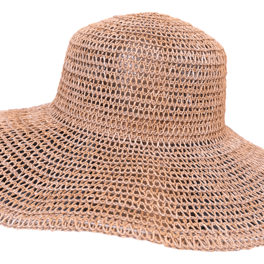 GREVI Strohhut Samantha mit Lochmuster camel - GREVI - hutwelt