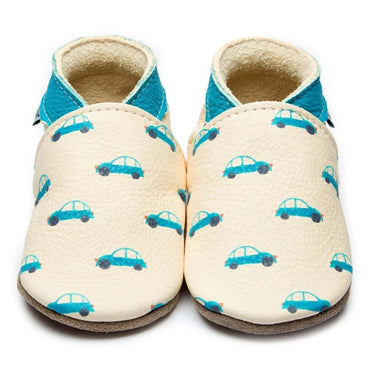 Inch Blue Babyschuhe printed Vroom Vroom - Inch Blue - hutwelt
