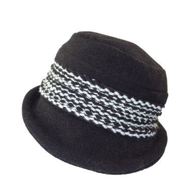 Mayser Hut mit Strickkombi schwarz - Mayser - hutwelt