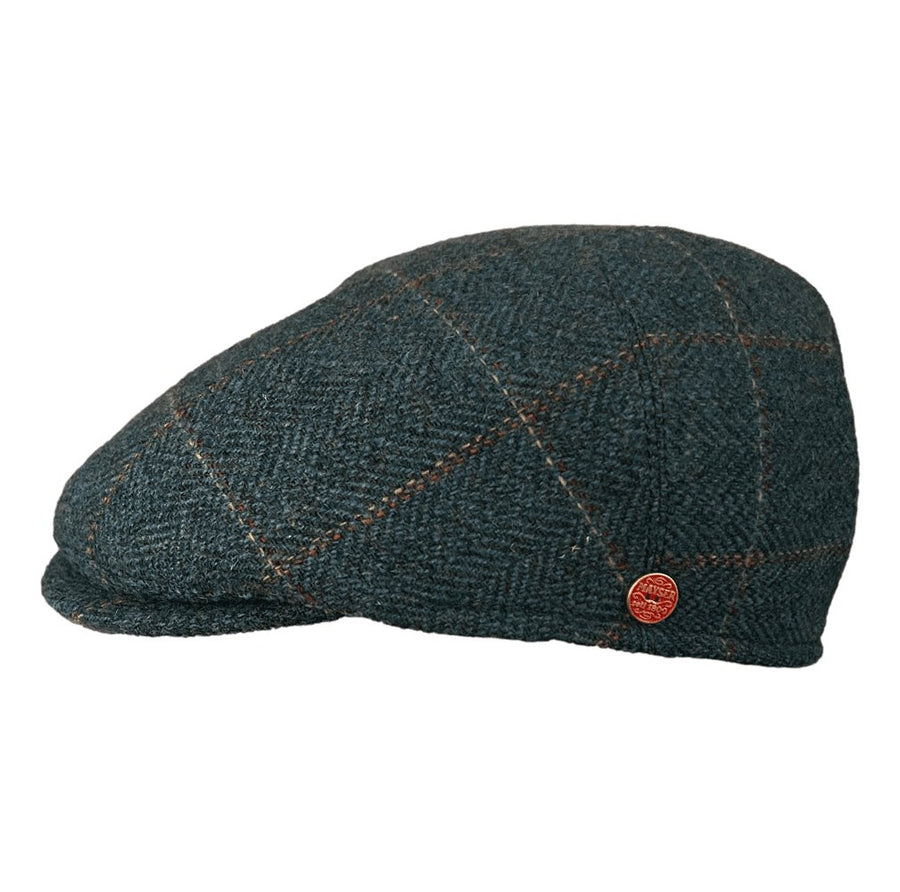 Mayser Sidney Plus Flatcap Harris Tweed grün - Mayser - hutwelt