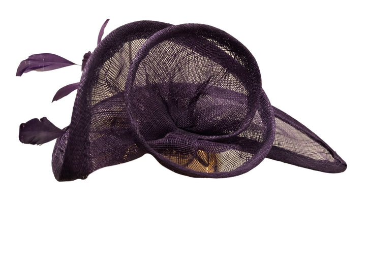 Sinamay Fascinator mit Federn - hutwelt - hutwelt