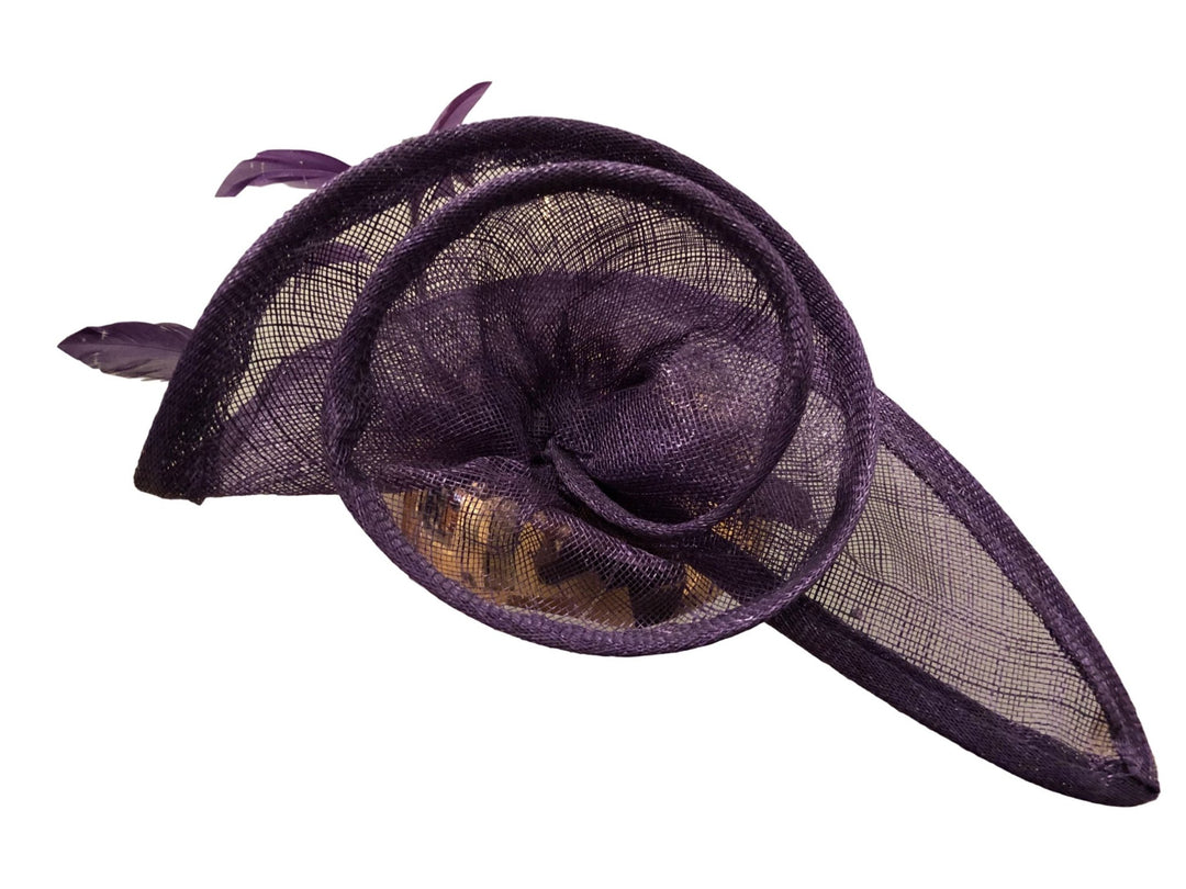 Sinamay Fascinator mit Federn - hutwelt - hutwelt