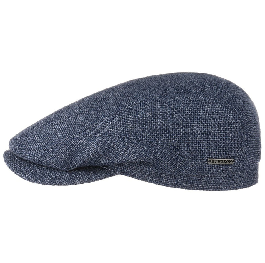 Stetson Taleco Wool Flatcap mit Leinen blau - Stetson - hutwelt