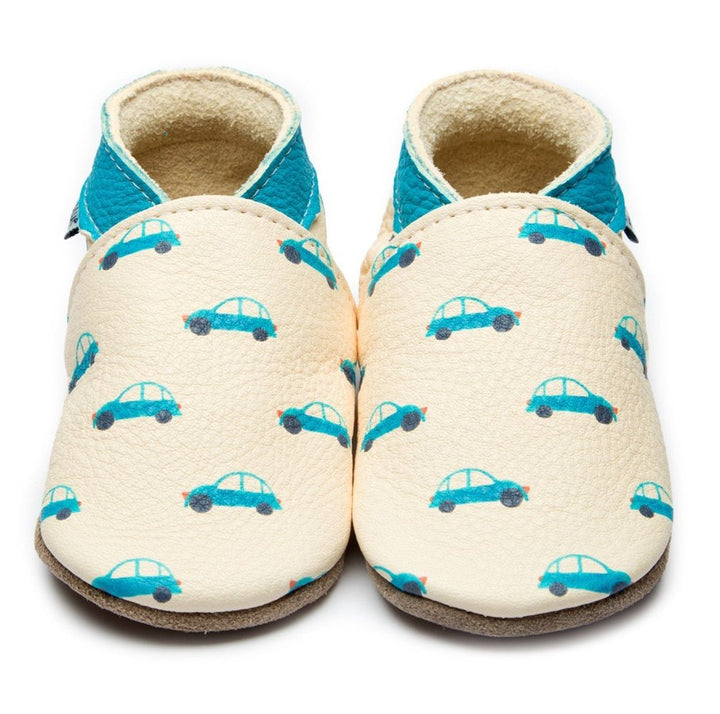 Inch Blue Babyschuhe printed Vroom Vroom-Inch Blue-hutwelt