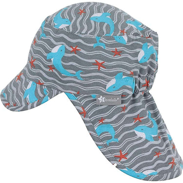 Sterntaler Schirmmütze Delfin mit Nackenschutz UV - 30+ - Sterntaler® - hutwelt