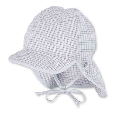 Sterntaler Schirmmütze mit Nackenschutz weiss/grau - Sterntaler® - hutwelt