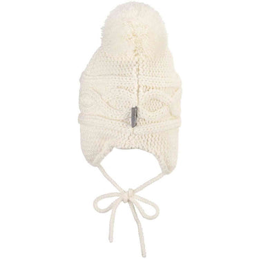 Sterntaler Strickmütze Bommelmütze zum Binden ecru - Sterntaler® - hutwelt