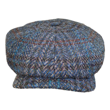 Stetson Hatteras Harris Tweed III Flatcap blau - meliert - Stetson - hutwelt